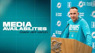 Coach Jeff Hafley meets with the media | Miami Dolphins