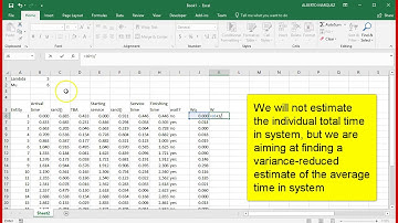 MM1 simulation in Excel