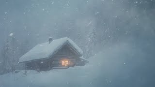 Intense Winter Storm in the Mountain┇Heavy Wind Sounds & Strong Blizzard┇Blizzard Sound for Sleeping
