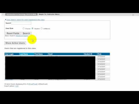 MapleTA - How to Manually Register Users