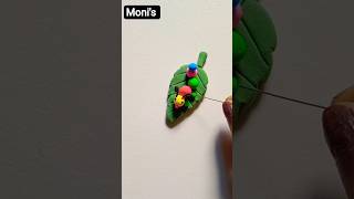 How to make a green grasshopper with clay 💚✨#grasshopper #art #viral #shorts