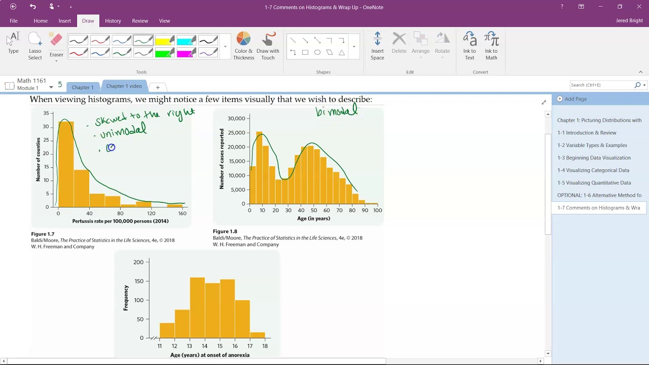 1-7 Comments on Histograms and Wrapup - YouTube