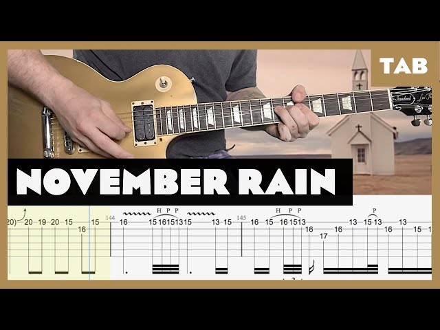 Guns N' Roses - November Rain - Guitar Tab | Lesson | Cover | Tutorial class=