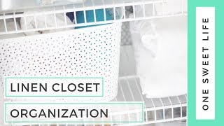 Small Linen Closet Organization + Tour | 3 Tips To Organize Your Linen Closet