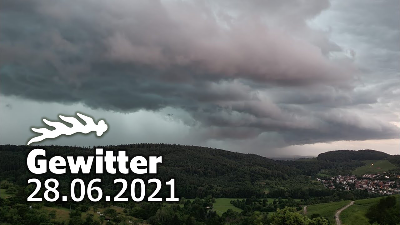 Gewitterfront im Rems-Murr-Kreis | 28.06.2021 | Zeitraffer