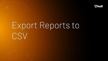 Export Reports to CSV