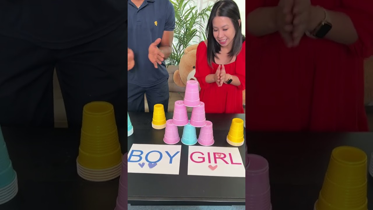 Игра в кубок &mdash; это весело на вечеринке, посвящённой определению пола будущего ребёнка! #Шорты