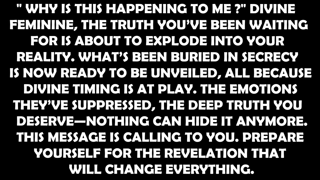 They've hidden a lot from you. But now the truth is about to come out, just wait a little bit. T.F.R