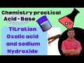 Titration of 1/20 M Oxalic acid and Sodium hydroxide | Chemistry volumetric practical |
