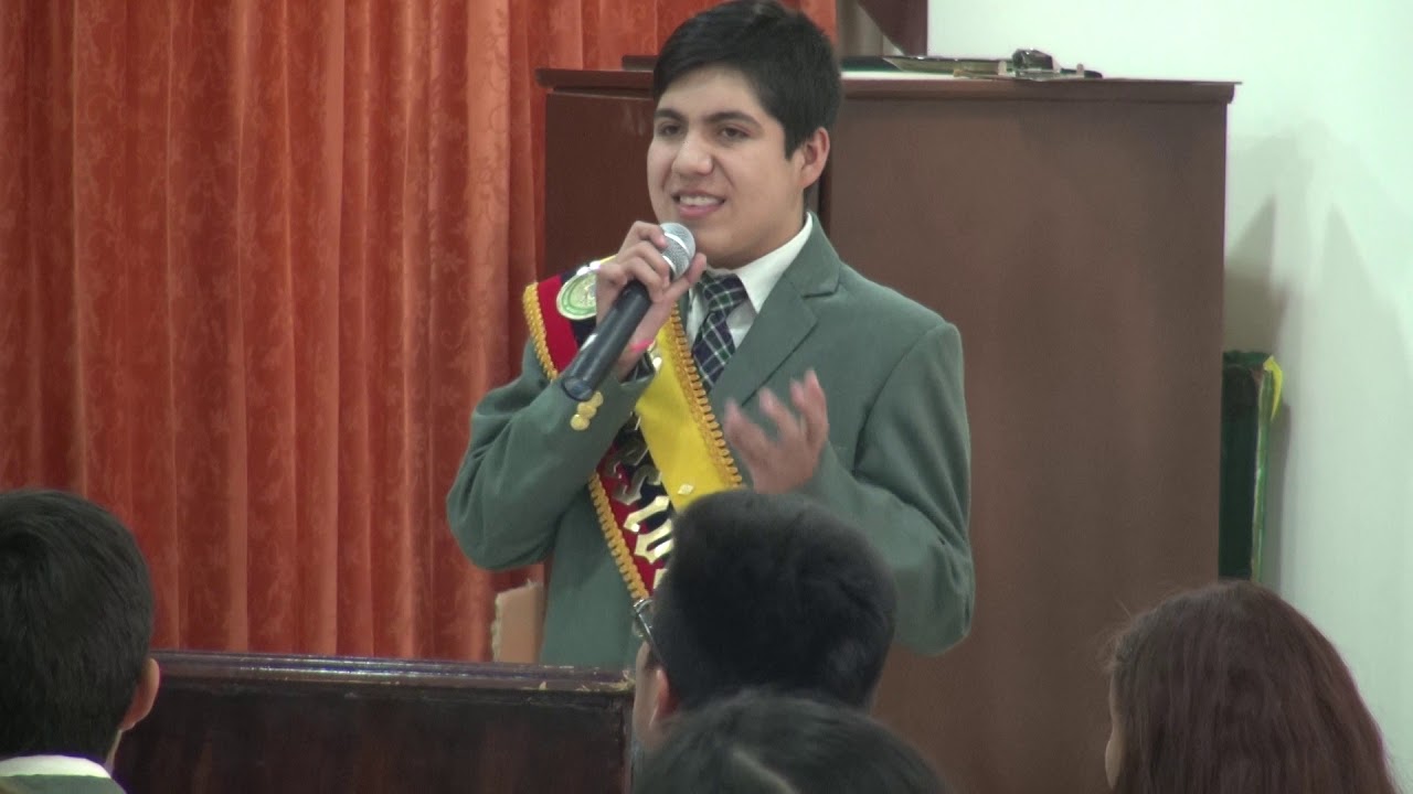 Discurso del Presidente saliente del Consejo estudiantil Manfred Echeverria