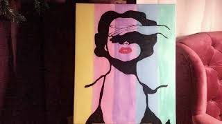 Classic painting Marilynmonroe | colorful background?