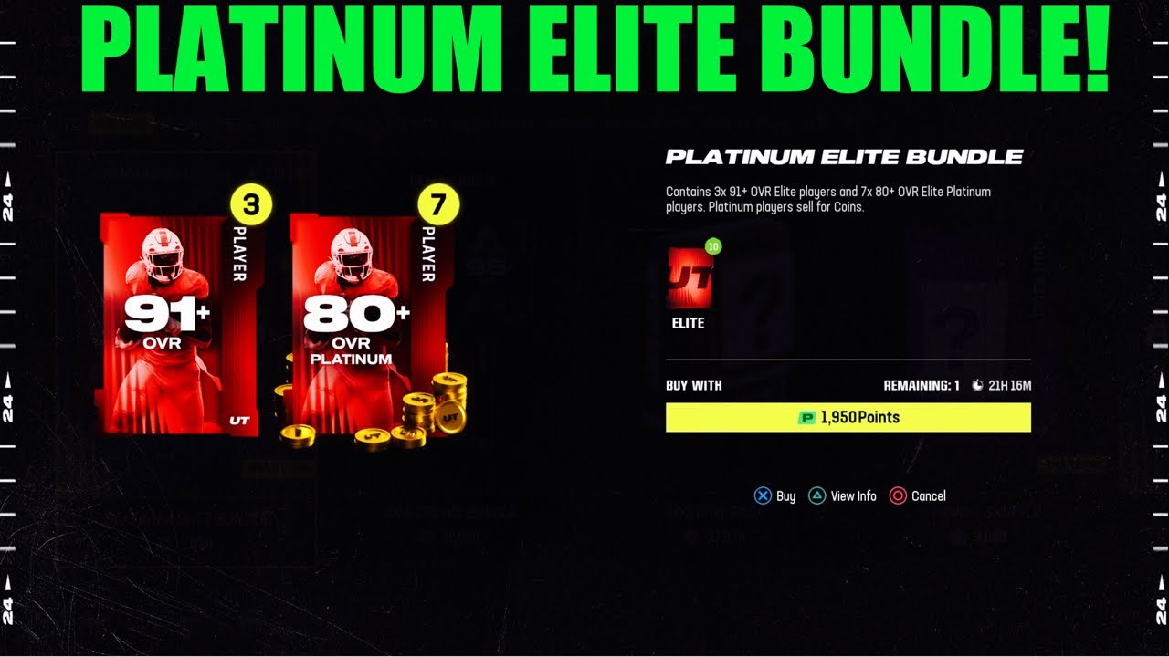PLATINUM ELITE BUNDLE & EGG LOCATION FOR FOR FREE SUGAR RUSH EGGS, Madden 24 Ultimate Team
