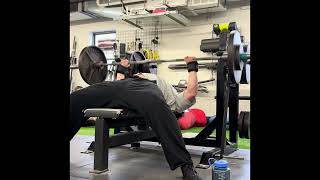 Speed bench 155 lbs monster mini bands and 140 lb bamboo bar bench for 15 reps 