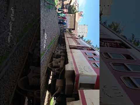 دخول قطار رشيد معمورة بجرار كندي محطة المعمورة