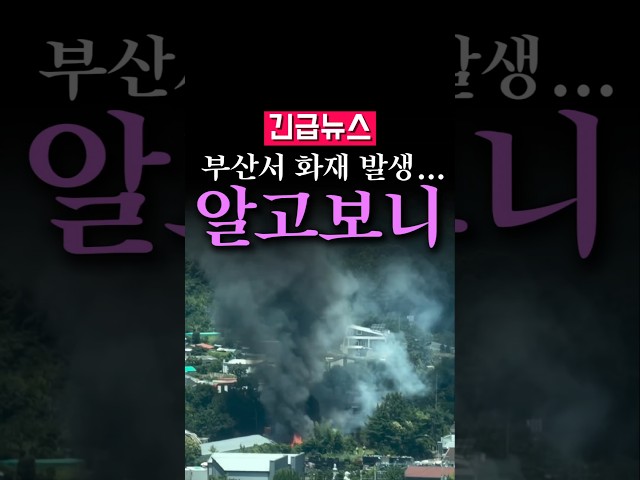 (속보) 부산서 화재 발생, 알고보니...