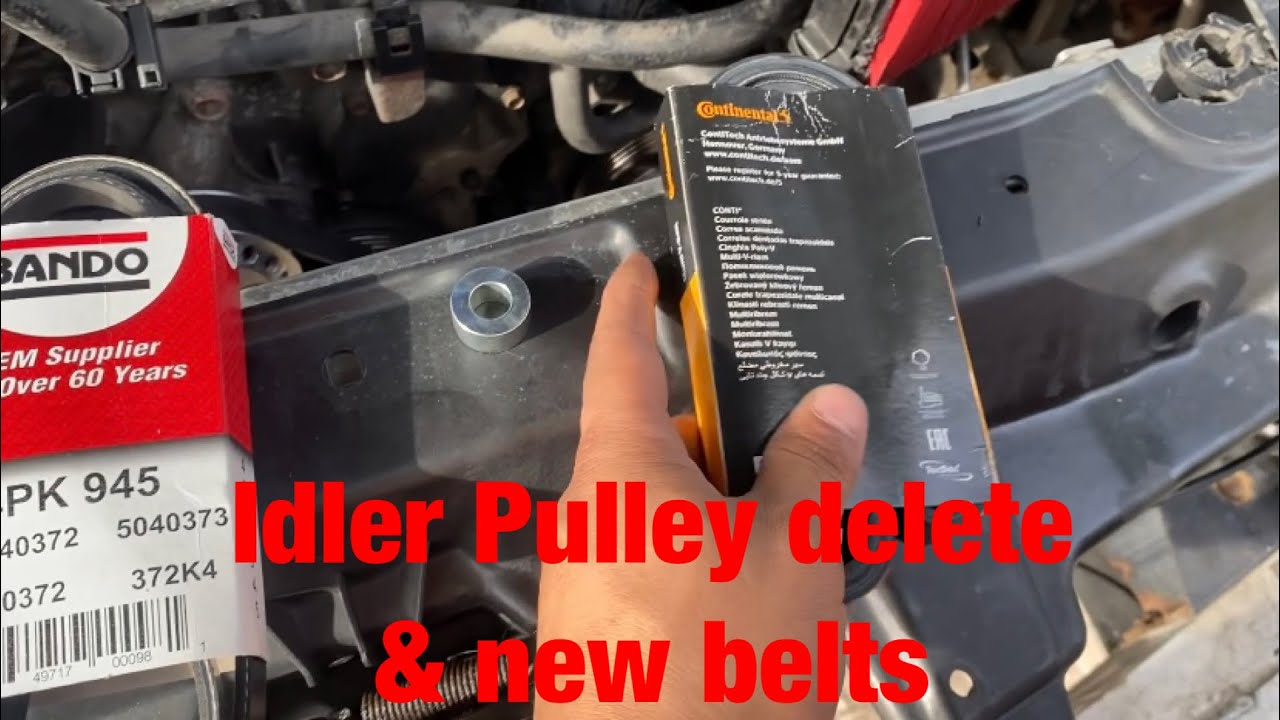 2005 G35 Idler Pulley Delete & New/Shorter Belts YouTube