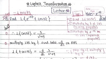 Laplace Transform|Lecture-10|Mathematics-III Purbanchal University TU KU PoU BE Civil Computer