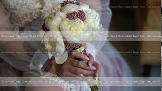 Bride In Lingerie With Bouquet