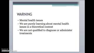 1.1 Normality, Mental Health and Mental illness intro
