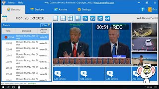 Face Recognition in real-time. Web Camera Pro -  Free CCTV Software screenshot 4