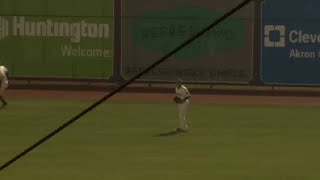 Akron's Hankins lays out to make catch