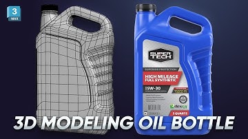 How to model Oil Bottle product in 3ds max
