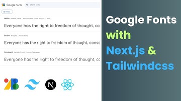 Using Google Fonts with Tailwind CSS in Next.js | React.js