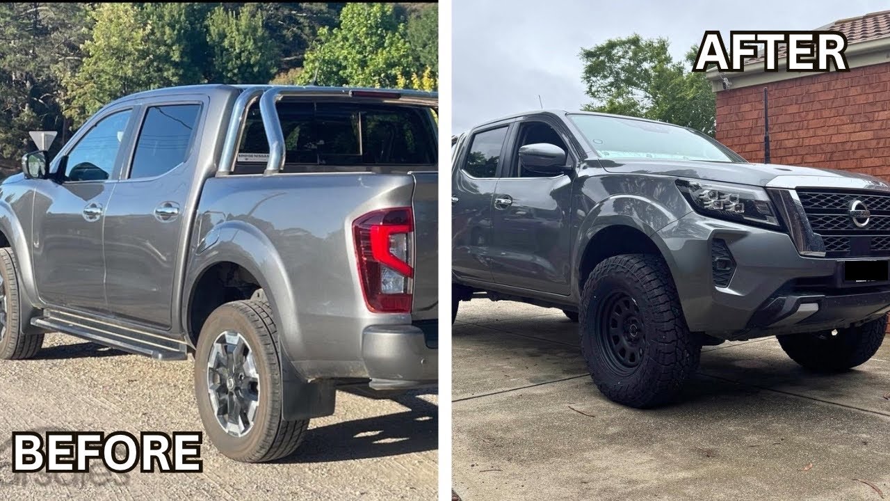 NP300 installing 2 inch Dobinsons lift and 33 inch Falken tires