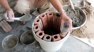 Fun And Ideas With Cement at Home - Design Beautiful Plant Pots From Cement And Brick by Mixers Construction 2,172,169 views 4 years ago 10 minutes, 18 seconds