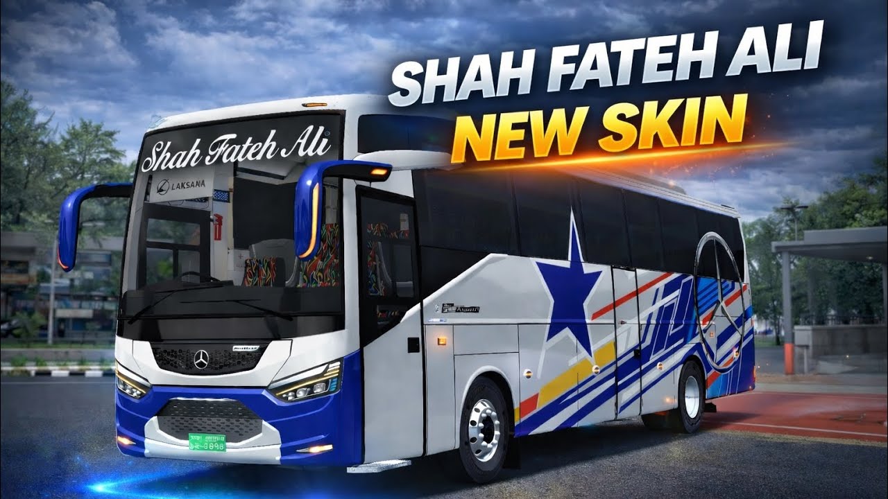 Sha Fateh Ali New Bus Skin For Bus Simulator Indonesia (2026)