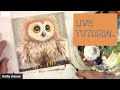 Learn to paint a fluffy owl in acrylics  a painting a day 48