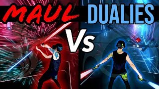 Darth Maul vs Dualies - Battle of the D's | Beat Saber VR | Tinnitus Evilwave & Antima Heisenberg screenshot 4