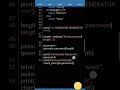 password generator in python #shorts