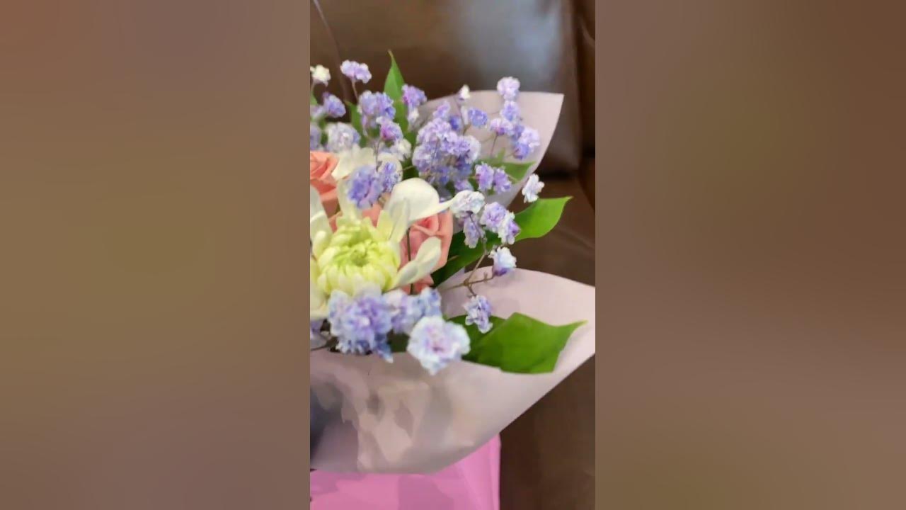 #flower Цветочная композиция в сумке . - YouTube
