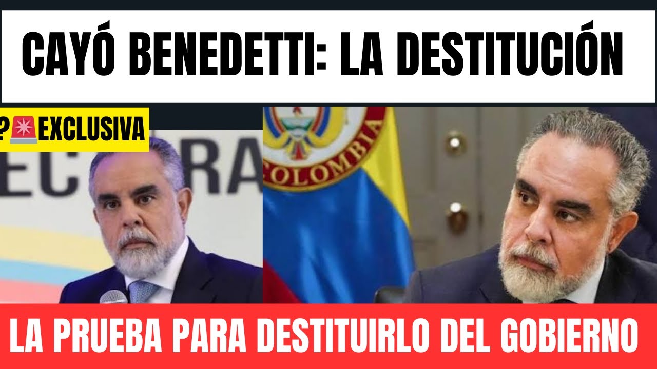 🚨Cayó Benedetti- la prueba reina para destituirlo del gobierno 