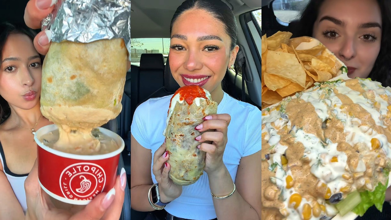 TIKTOK Mukbang Compilation | Chipotle, Taco Bell, Wingstop, Wendy's & More!