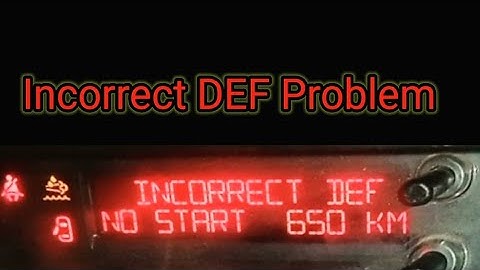 Mahindra Bolero Diesel Bs 6 Incorrect DEF Problem || Incorrect DEF Problem