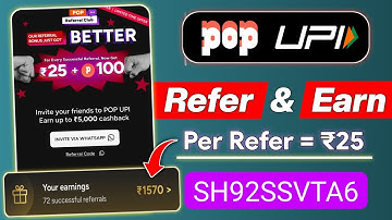 Pop UPI Refer Earn 2025 | Pop UPI Refferal Code | Pop UPI Refer Kaise Kare