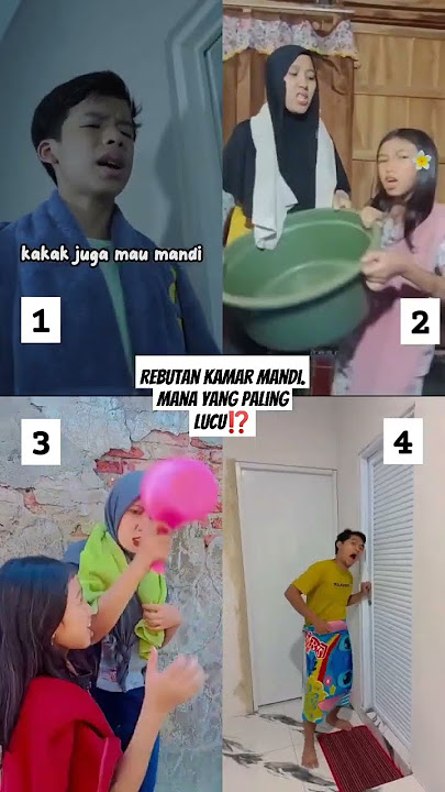 AKU MAU MANDI, KAKAK JUGA MAU MANDI ( REBUTAN KAMAR MANDI ) #funny #funnyvideo #shorts