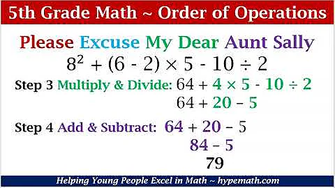 5th Grade Math Review (Order of Operations) Part 1