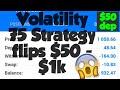 Best Volatility 75 strategy grows $50 to $1k in 2days!