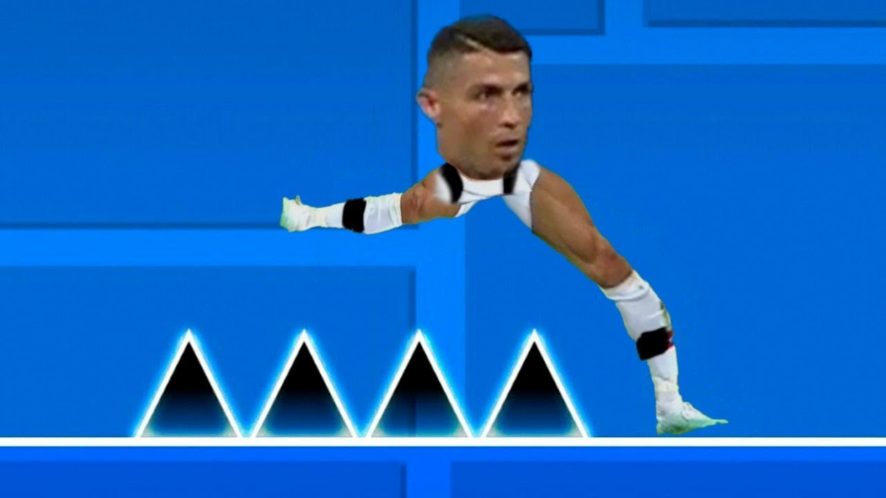 Cristiano Ronaldo Siuuu but it's Geometry Dash 4 