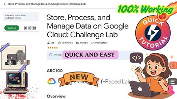 Store, Process, and Manage Data on Google Cloud: Challenge Lab | OCT 2025 |#ARC100 #qwiklabs #arcade
