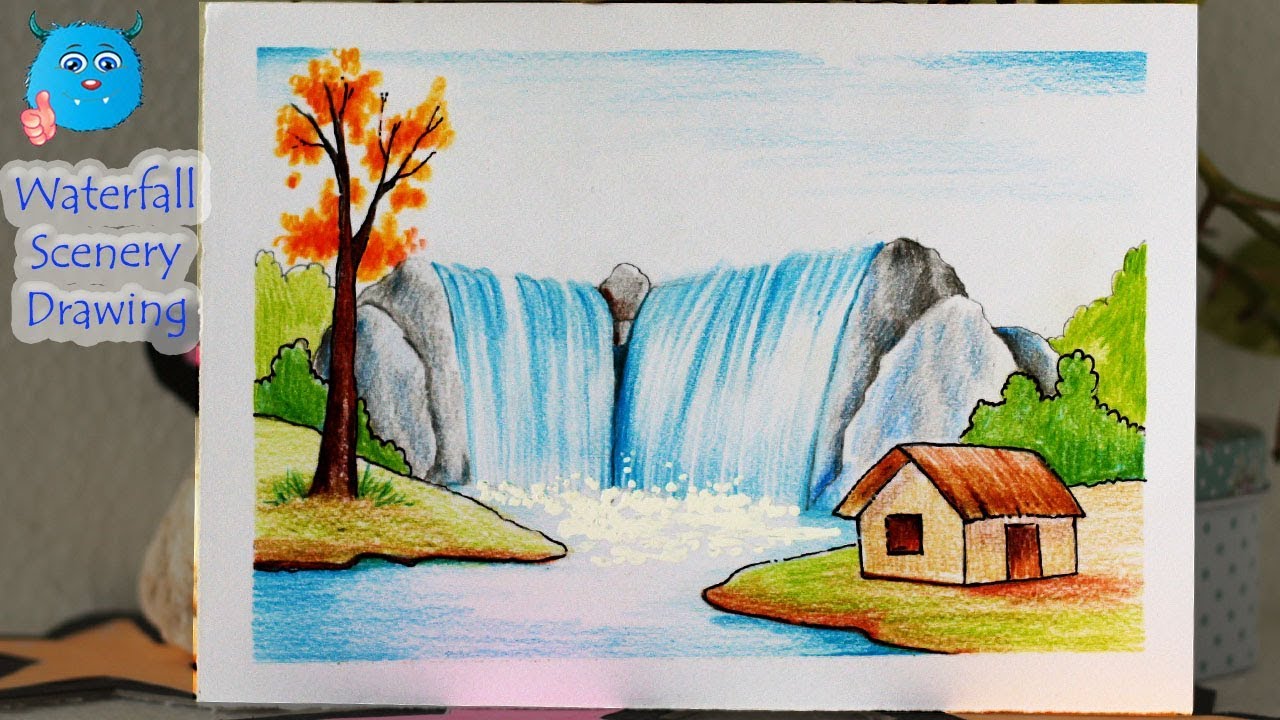 How to coloring wooden house and lake in the realistic scenery art || Very  easy color pencil art - YouTube