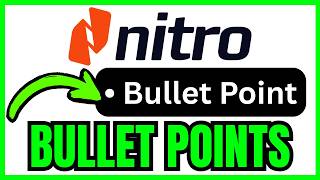 How To ADD BULLET POINTS In Nitro Pro (QUICK & EASY) 2026 screenshot 1