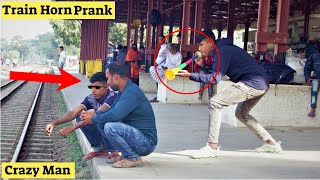 Train Horn Prank | The Best Of Train Horn Prank 2021 😲 Loud Horn Prank Reaction in Public