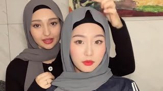 Try on Hijab with me for the first time! @Thehellabr #muslim #amyflamy #hella #amyglamy #ishowspeed 