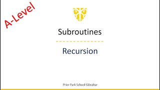 04.01.13 - Subroutines [Recursion]