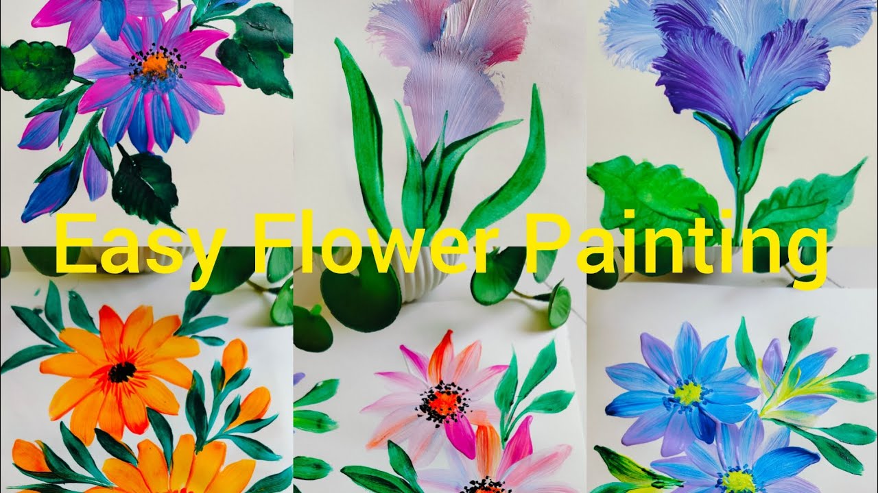 How to Paint Flowers Easily | Beginner Friendly Painting Tutorial - YouTube