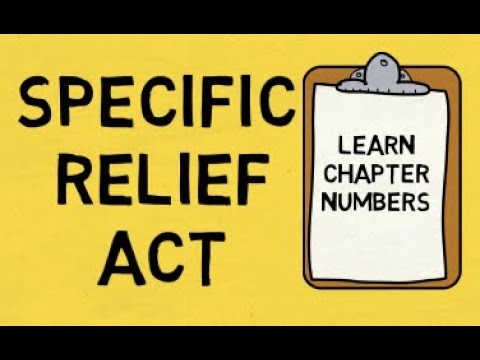 Shortcut Tricks to learn SPECIFIC RELIEF ACT, 1963 ...